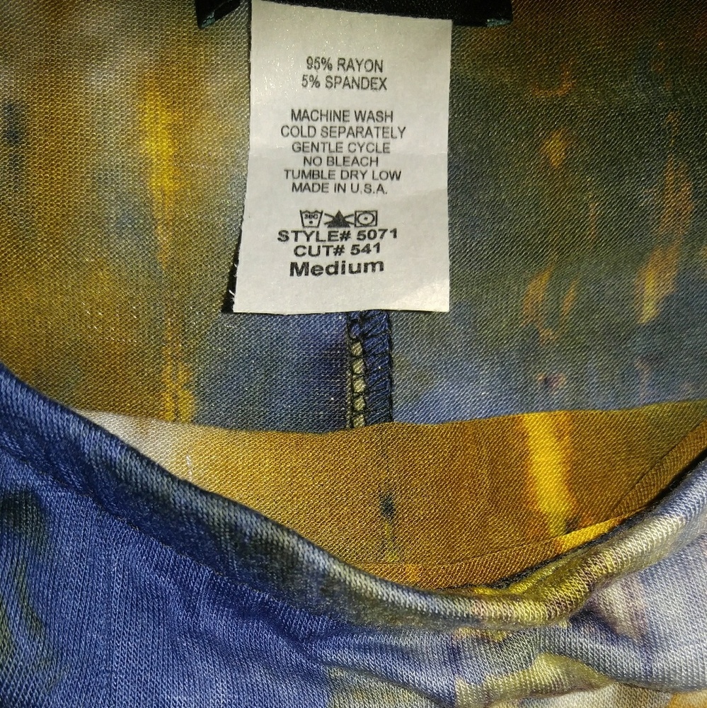 Blue/Mustard tie dye jumpsuit - Picture 6 of 6